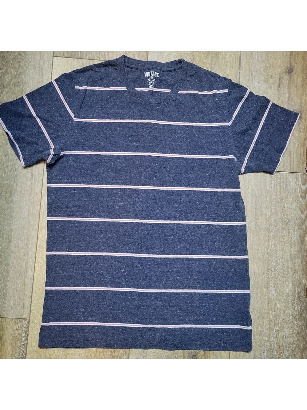 Old Navy Navy Blue Striped Men's Tee Size S